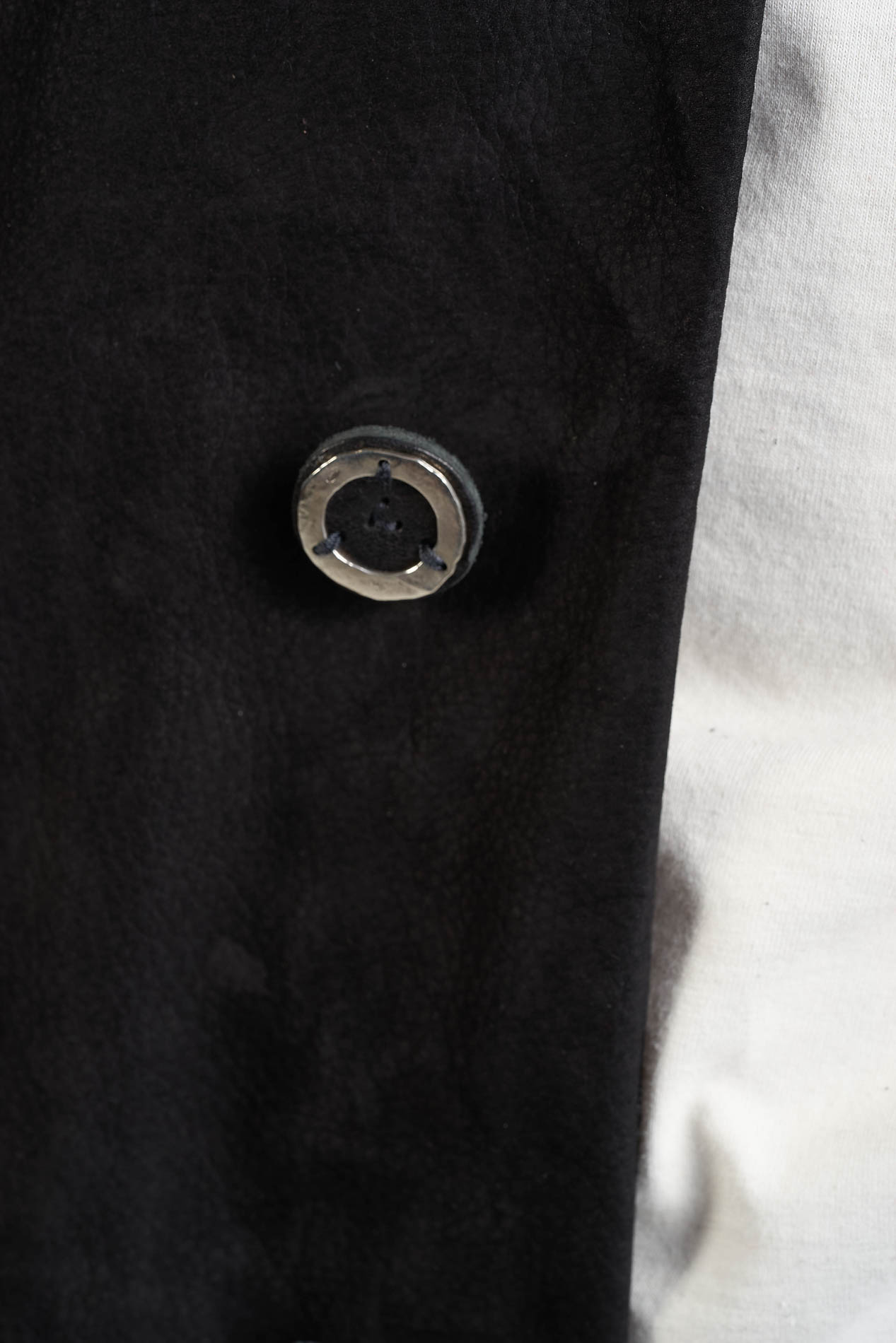 DANIELE BASTA LEATHER AND SILVER JACKET